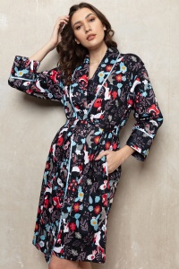 Woodland Cotton Sateen Grace Shawl Robe